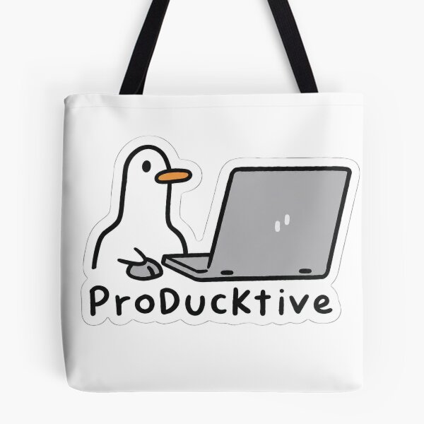 Item preview, ProDucktive Duck Laptop Sticker designed and sold by EgoSovereign.