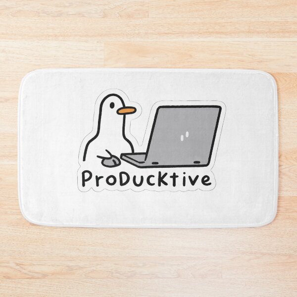 Item preview, ProDucktive Duck Laptop Sticker designed and sold by EgoSovereign.