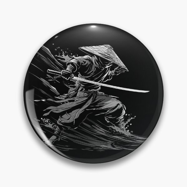 Item preview, Samurai Warrior with Katana Japanese Ronin Action Art Design designed and sold by inkoutninja.