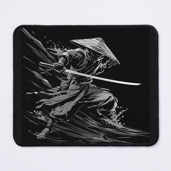 Item preview, Samurai Warrior with Katana Japanese Ronin Action Art Design designed and sold by inkoutninja.