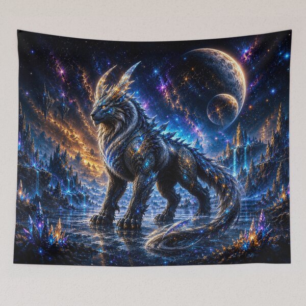Item preview, Cosmic Wolf Dragon – Guardian of the Stars designed and sold by ZYVARENNE.