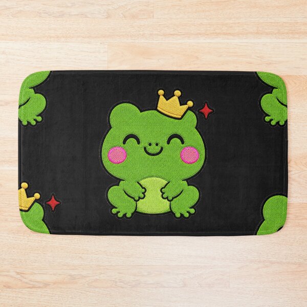 Item preview, Cute Frog Wearing Yellow Crown Kawaii Embroidery Patch designed and sold by ColorSplash123.