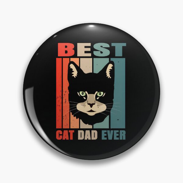 Item preview, Best Cat Dad Ever Retro Stripes Feline Art designed and sold by GiaoCalonas.