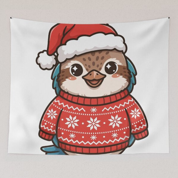Item preview, Kookaburra Christmas Cute Kookaburra Santa Hat Ugly Sweater Aussie Christmas designed and sold by Yellowriversss.