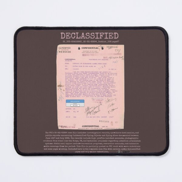 Item preview, UFO DECLASSIFIED 65_HS1-834228961_62-HQ-83894_Section_006 page97 designed and sold by CG17s.