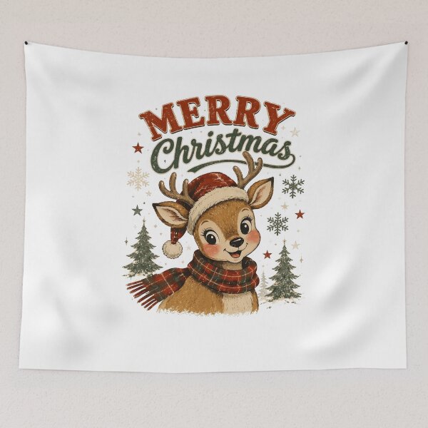 Item preview, Merry Christmas Reindeer Shirt, Cute Santa Deer Graphic Tee, Vintage Holiday Christmas Gift, Festive Winter Shirt designed and sold by howsamluca.
