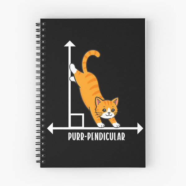 Item preview, Purr-pendicular Cute Orange Cat Geometry Math Pun designed and sold by VioletNance.