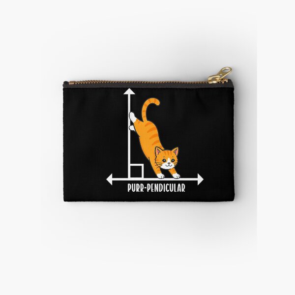Item preview, Purr-pendicular Cute Orange Cat Geometry Math Pun designed and sold by VioletNance.