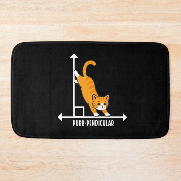 Item preview, Purr-pendicular Cute Orange Cat Geometry Math Pun designed and sold by VioletNance.