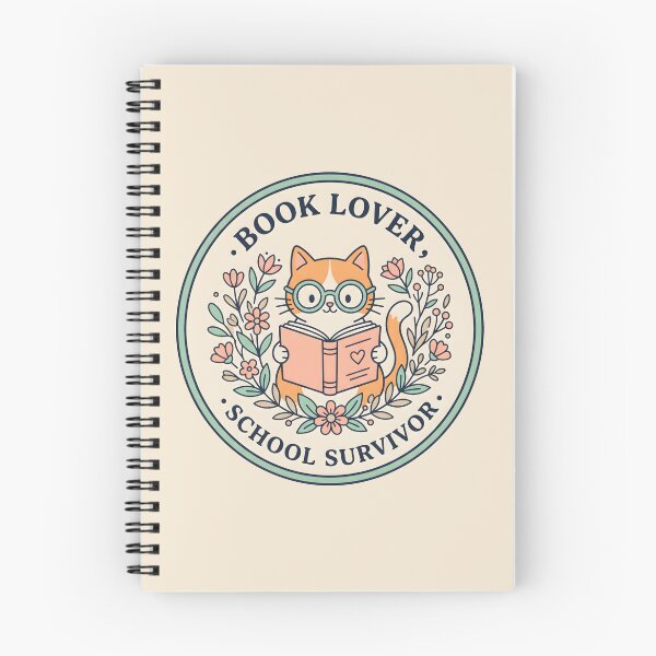 Item preview, School Survivor Cat - Book Lover Student Library designed and sold by SplashTastic.