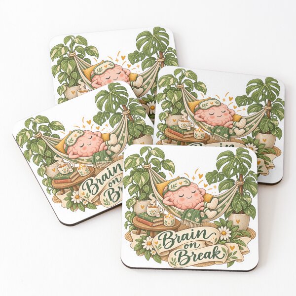 Item preview, Brain on Break – Funny Mental Reset Sticker designed and sold by ChicClicker.