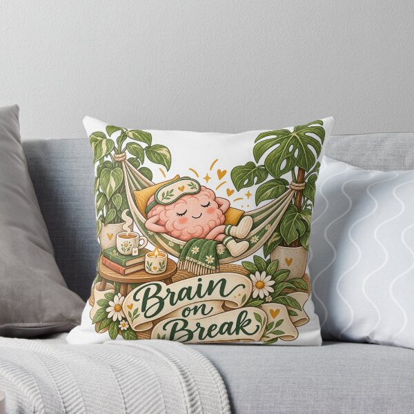 Item preview, Brain on Break – Funny Mental Reset Sticker designed and sold by ChicClicker.