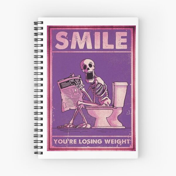 Item preview, Smile – Skeleton on Toilet Retro Humor Poster designed and sold by WATEKE.