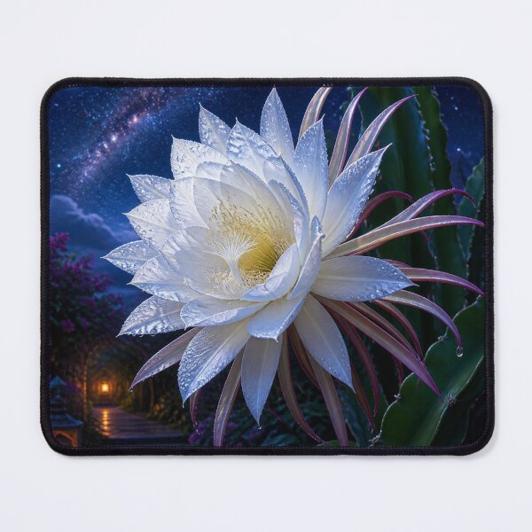 Item preview, Night Blooming Cereus Flower Moonlight Botanical Art designed and sold by CooperBallard.