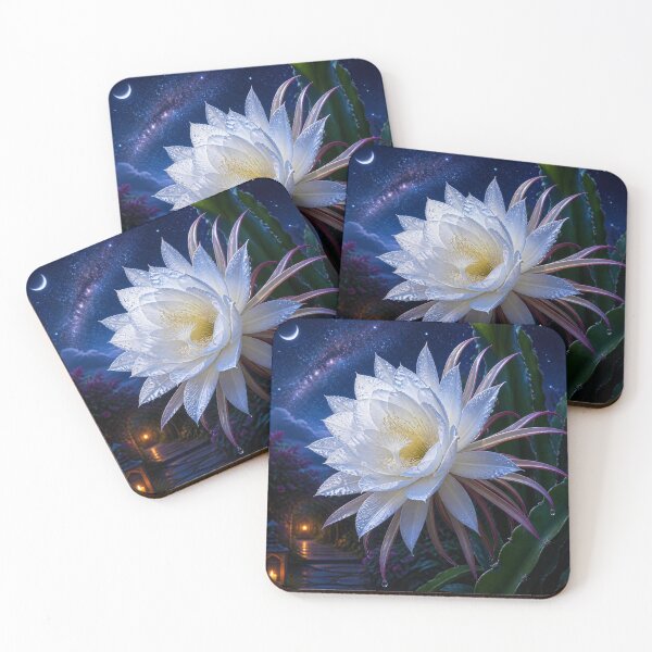 Item preview, Night Blooming Cereus Flower Moonlight Botanical Art designed and sold by CooperBallard.