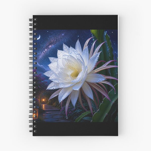 Item preview, Night Blooming Cereus Flower Moonlight Botanical Art designed and sold by CooperBallard.