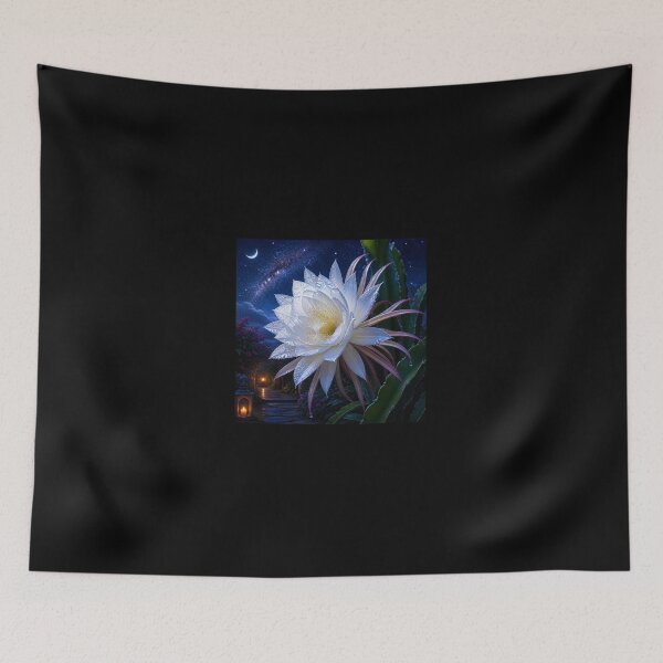 Item preview, Night Blooming Cereus Flower Moonlight Botanical Art designed and sold by CooperBallard.