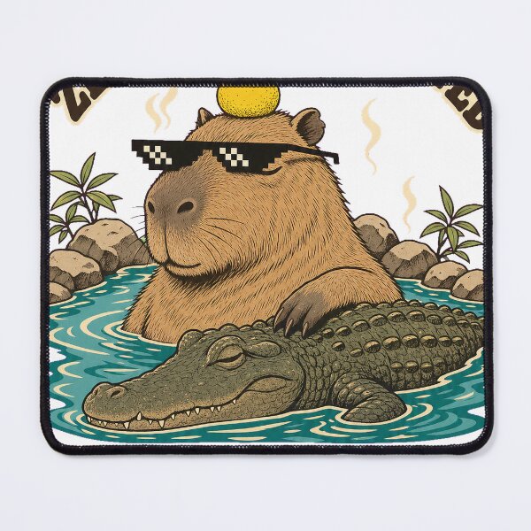 Item preview, Zero Drama Capybara Hot Spring Funny Meme Graphic T-Shirt Design designed and sold by KIDEnia.