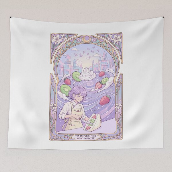 Item preview, Japanese Fruit Sando Art Nouveau Celestial Bakery Anime Aesthetic designed and sold by mood-draftsman.