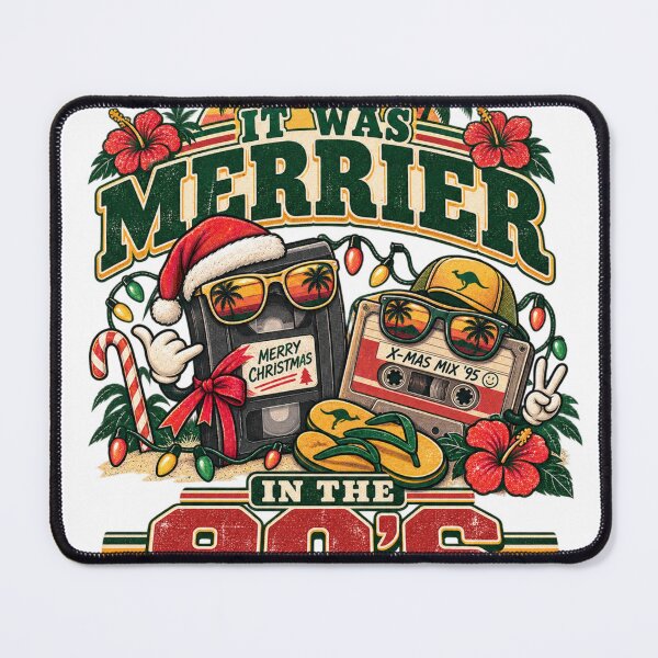 Item preview, It Was Merrier In The 90s Retro 90s Aussie Christmas VHS Cassette Tape designed and sold by Yellowriversss.