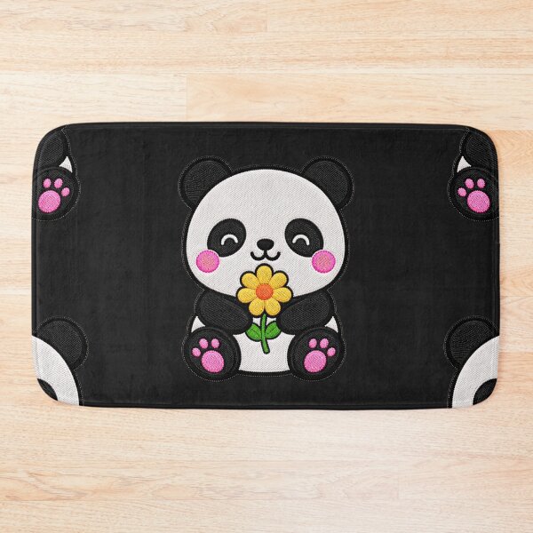 Item preview, Cute Panda Holding Yellow Flower Kawaii Embroidery Patch designed and sold by ColorSplash123.