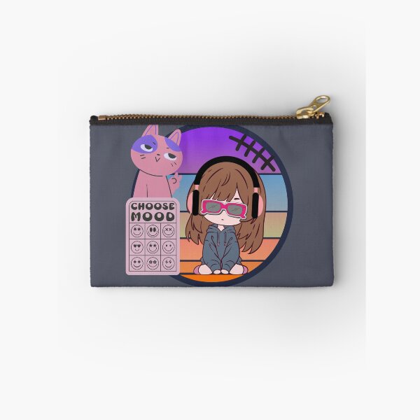 Item preview, Retro Anime Gamer Girl With Headphones and Chill Cat - Choose Mood Board designed and sold by aliyeus.