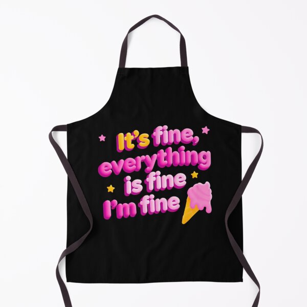 Item preview, It's Fine, Everything Is Fine, I'm Fine — Pink 3D Retro Typography With Ice Cream designed and sold by KanDa-Shop.