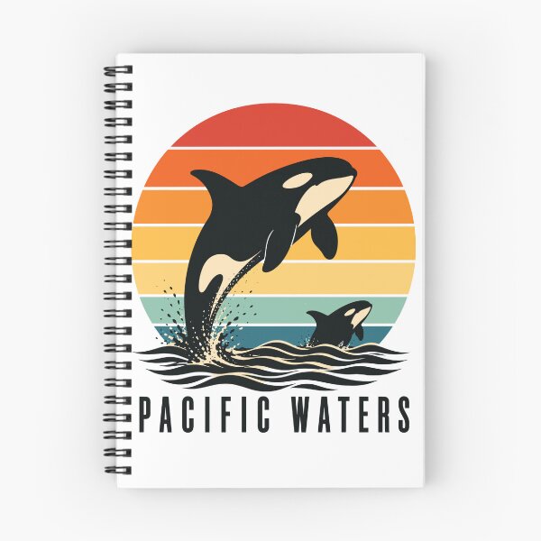 Item preview, Retro Orca Sunset Killer Whale Silhouette Vintage Pacific Ocean designed and sold by ZIGLWORKS.