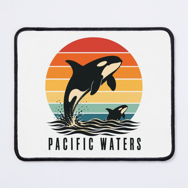 Item preview, Retro Orca Sunset Killer Whale Silhouette Vintage Pacific Ocean designed and sold by ZIGLWORKS.