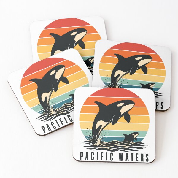 Item preview, Retro Orca Sunset Killer Whale Silhouette Vintage Pacific Ocean designed and sold by ZIGLWORKS.