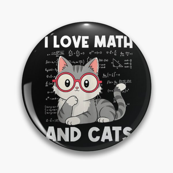 Item preview, I Love Math and Cats Cute Nerdy Kitten Math Teacher designed and sold by VioletNance.