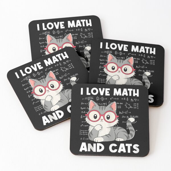 Item preview, I Love Math and Cats Cute Nerdy Kitten Math Teacher designed and sold by VioletNance.