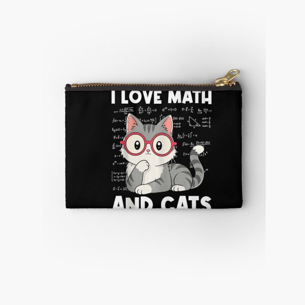 Item preview, I Love Math and Cats Cute Nerdy Kitten Math Teacher designed and sold by VioletNance.