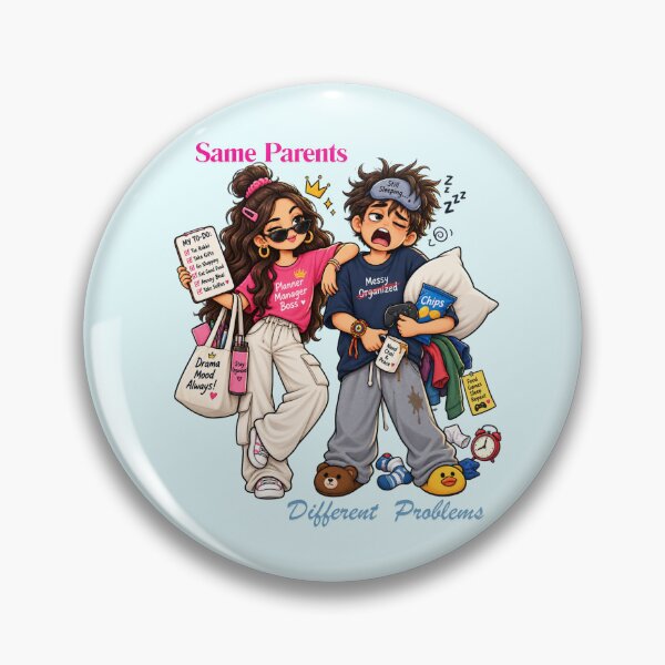 Item preview, Same Parents Different Problems – Funny Sibling Life designed and sold by GrapixieStudio.