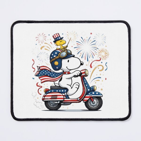 Item preview, Snoopy On American Flag Scooter Rider – Patriotic Peanuts Design | Limited Edition designed and sold by Infinity Design.