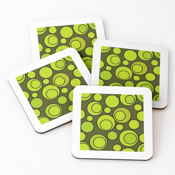 Item preview, Seamless Abstract Pattern With Green Circles Ornamental Elements Print Background designed and sold by FortyTwoCustomm.