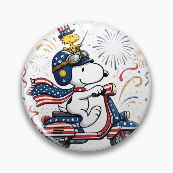 Item preview, Snoopy On American Flag Scooter Rider – Patriotic Peanuts Design | Limited Edition designed and sold by Infinity Design.
