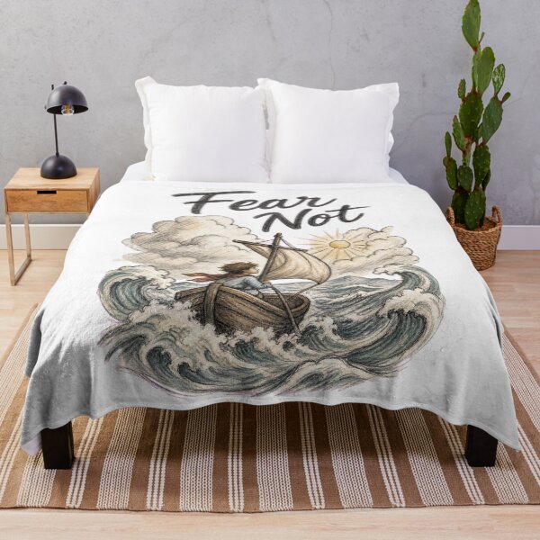 Item preview, Fear Not | Christian Faith Over Fear | Minimalist Christian Graphic designed and sold by lindalifepeace.