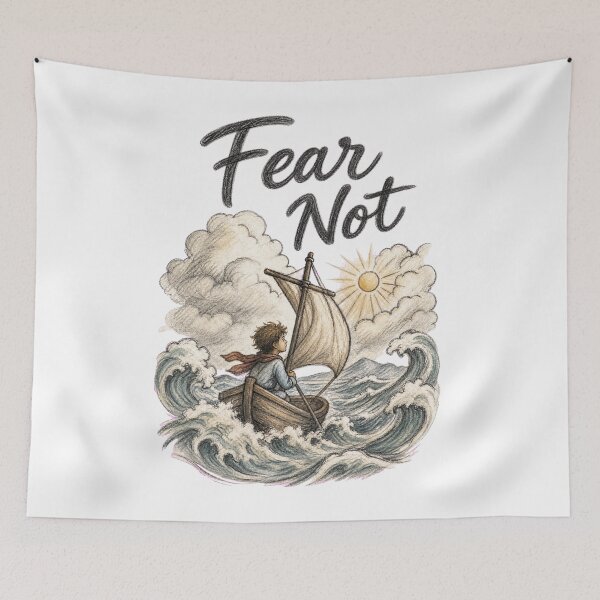 Item preview, Fear Not | Christian Faith Over Fear | Minimalist Christian Graphic designed and sold by lindalifepeace.