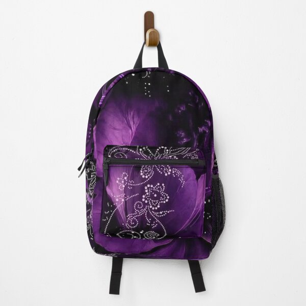 Item preview, Dark Purple Floral Filigree - Frutiger Metro & Gothic Whimsigoth designed and sold by BrontesWhimsyStore.
