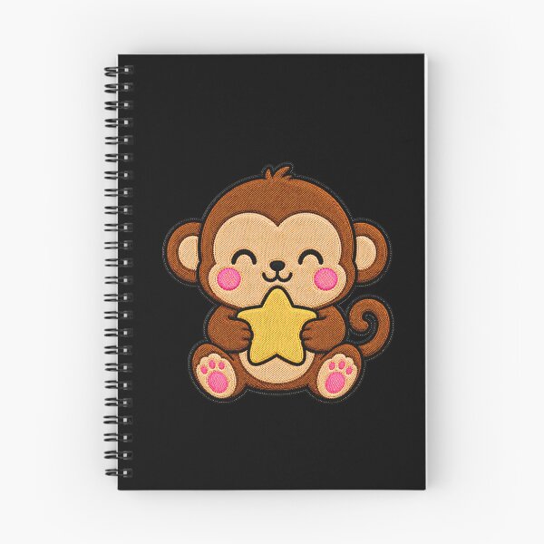 Item preview, Cute Monkey Holding Yellow Star Kawaii Embroidery Patch designed and sold by ColorSplash123.