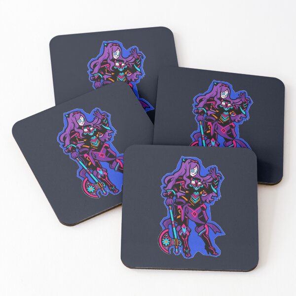 Item preview, Sugar Skull Warrior – Neon Day of the Dead Knight with Battle Axe designed and sold by KungPowUnicorn.