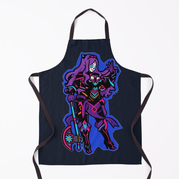 Item preview, Sugar Skull Warrior – Neon Day of the Dead Knight with Battle Axe designed and sold by KungPowUnicorn.