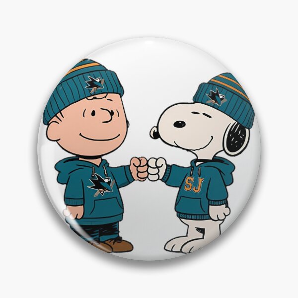 Item preview, San Jose Sharks Peanuts Bump Sticker – Cute Hockey & Cartoon Design For Fans | ⭐⭐⭐⭐⭐ designed and sold by Infinity Design.