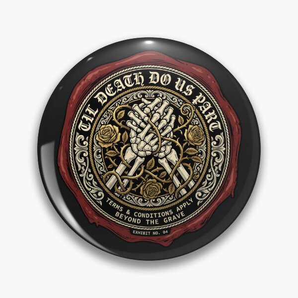Item preview, Skeleton Hands Seal - Gothic Til Death Do Us Part designed and sold by SplashTastic.