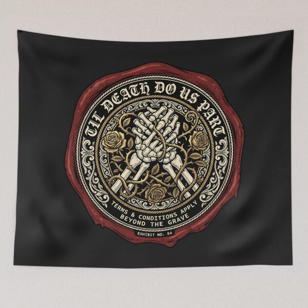 Item preview, Skeleton Hands Seal - Gothic Til Death Do Us Part designed and sold by SplashTastic.