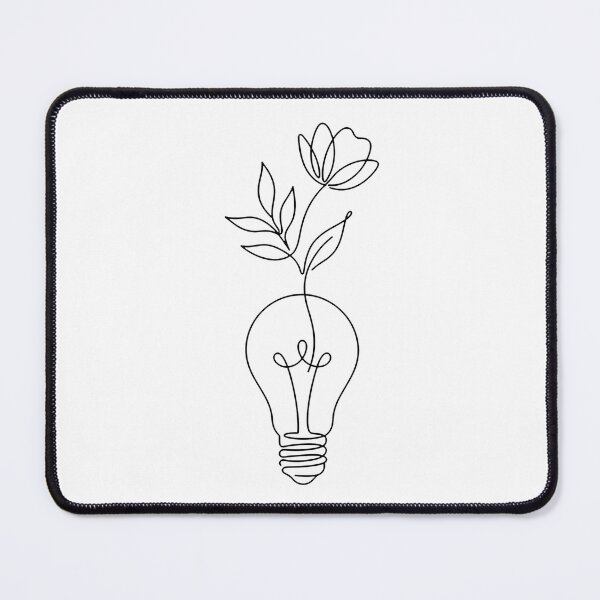 Item preview, Minimalist Lightbulb Flower Line Art Growth designed and sold by pattman.