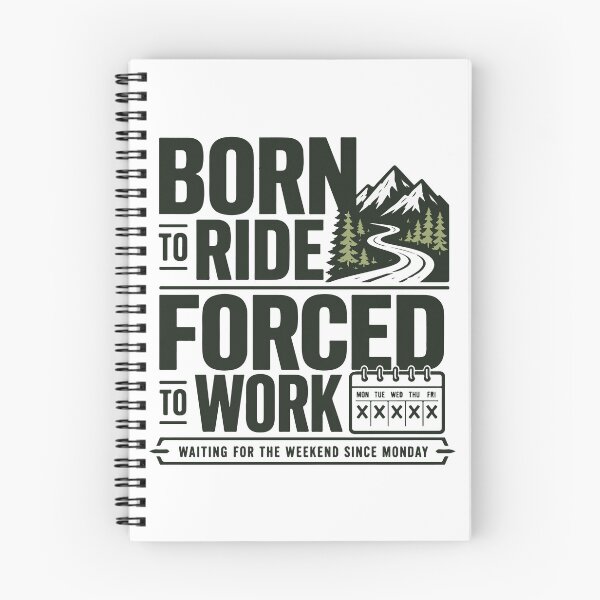 Item preview, Born To Ride Forced To Work | Funny MTB Sticker Cycling Gift designed and sold by SingleTrackes.