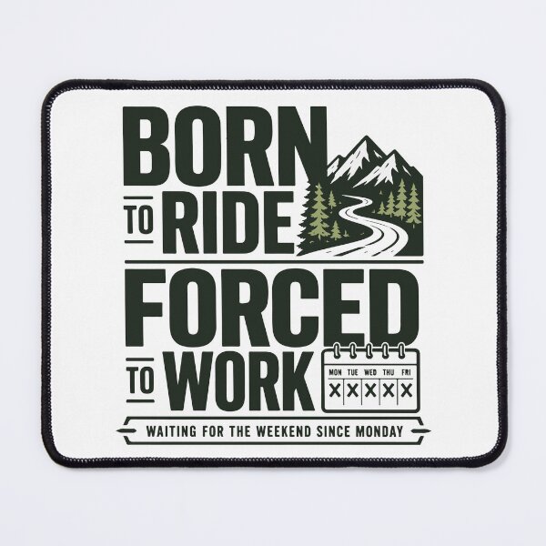Item preview, Born To Ride Forced To Work | Funny MTB Sticker Cycling Gift designed and sold by SingleTrackes.