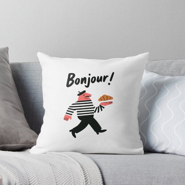 Item preview, Bonjour Croissant Funny French Man — France Gift Sticker Tee designed and sold by Ramona-Gliga.